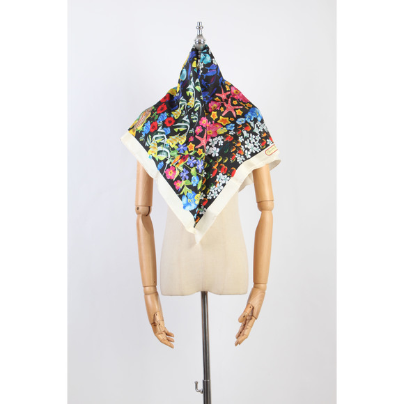 SALVATORE FERRAGAMO Floral Silk Scarf - Picture 8 of 8